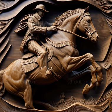 3D model Platt Powell Rider American artist (STL)